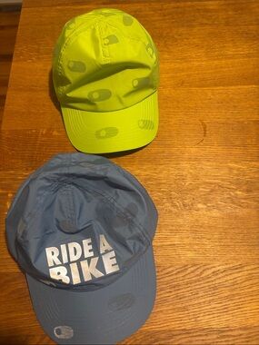 Ride A Bike Reflective Kids Cap - Neon Yellow & Slate Blue